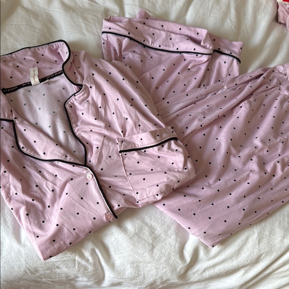 Pink Polka Dot Women's Pajama Set